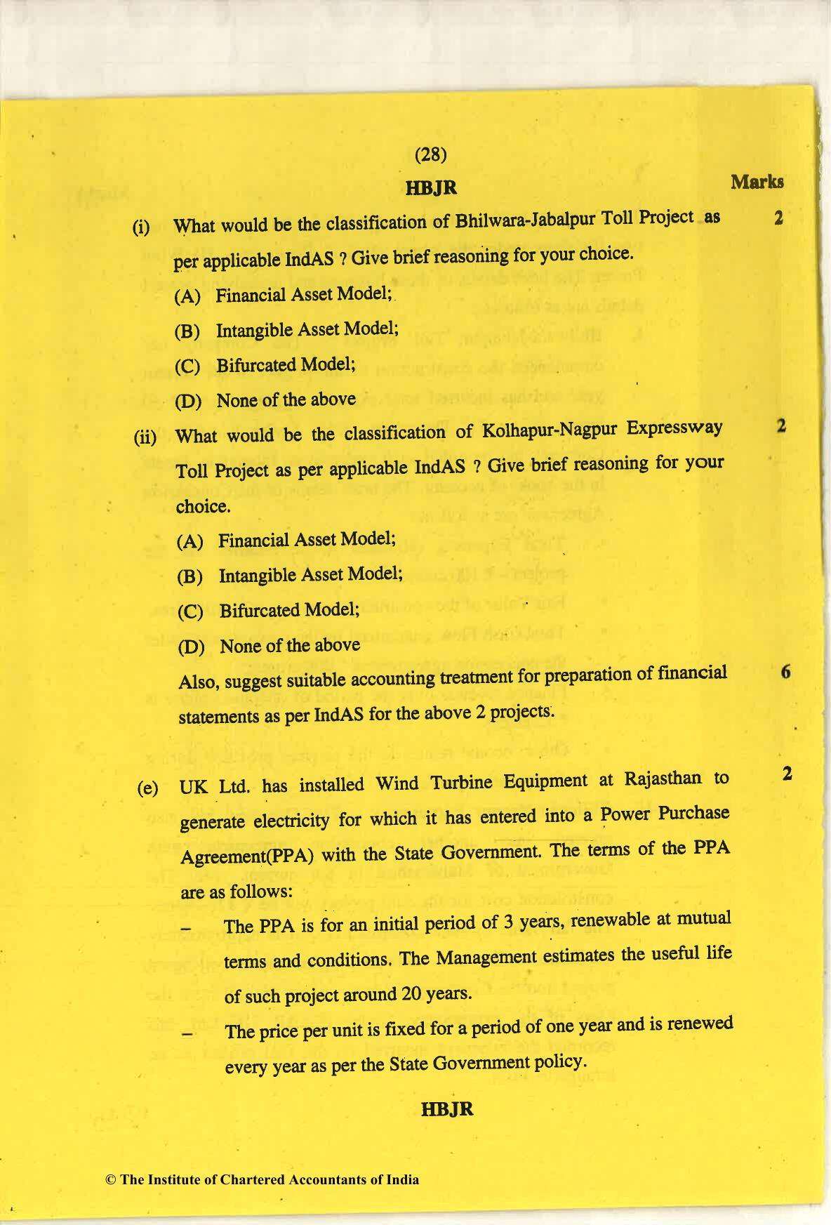 CA Final May 2018 Question Paper - Paper 6E – Global Financial Reporting Standards - Page 28