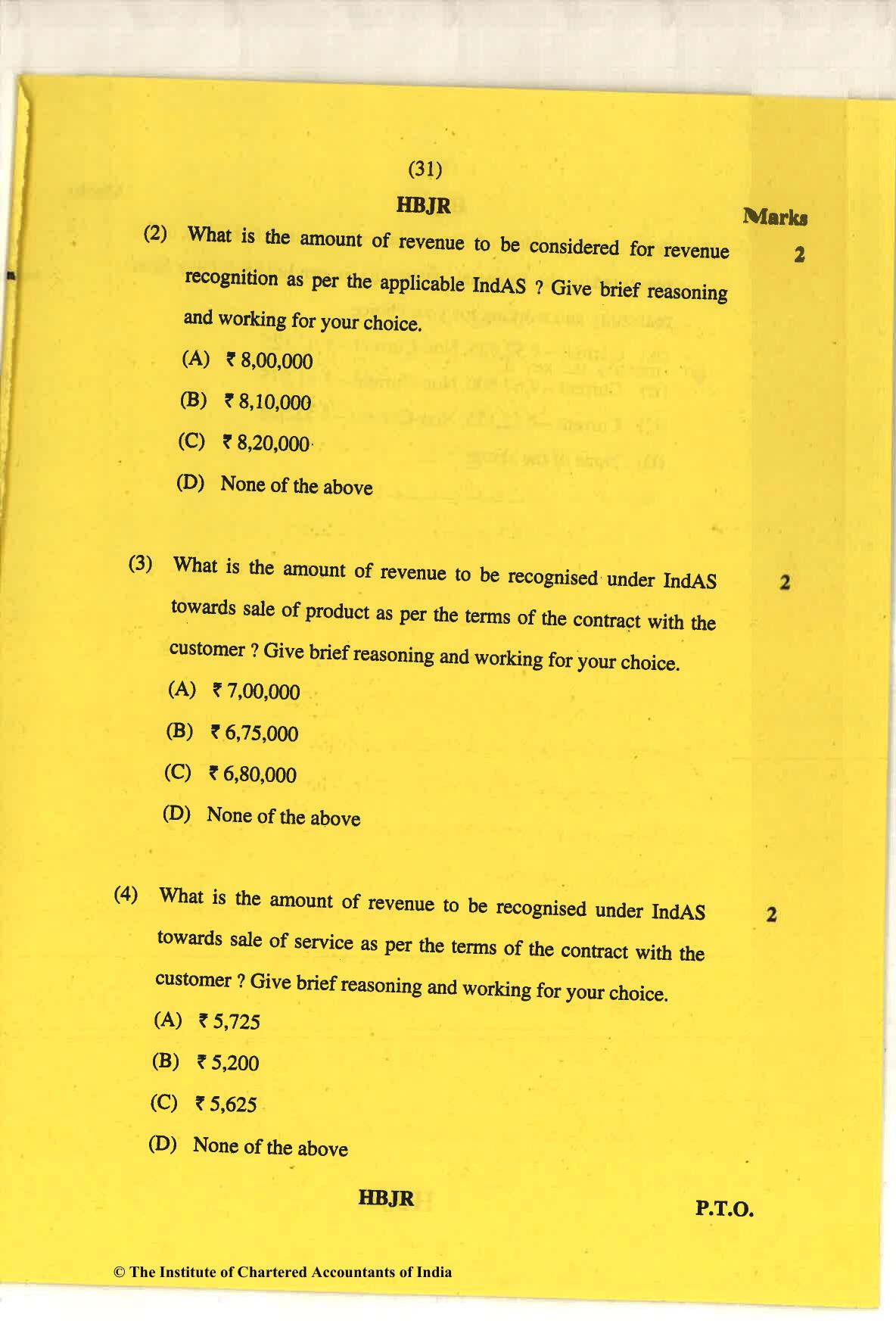 CA Final May 2018 Question Paper - Paper 6E – Global Financial Reporting Standards - Page 31