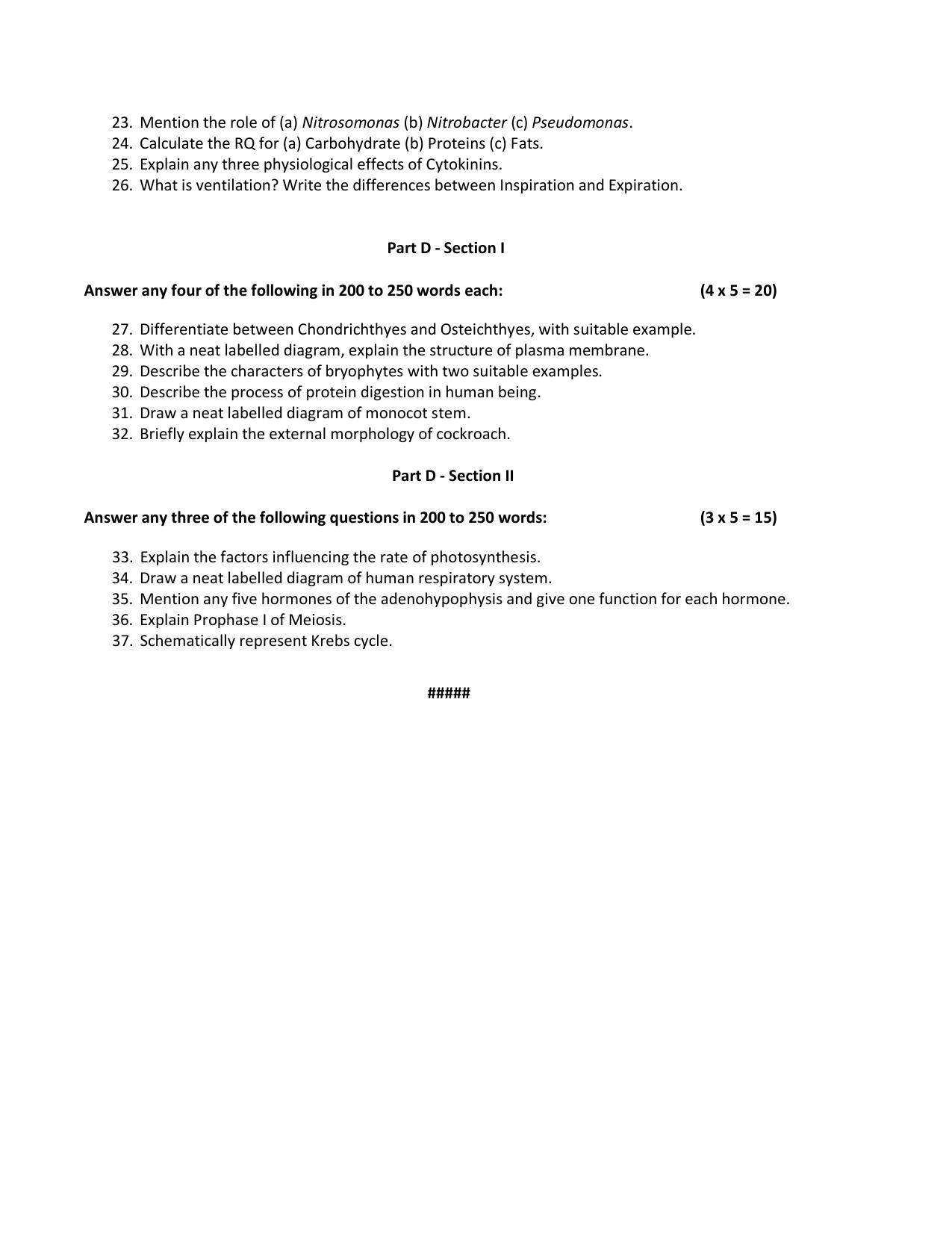 Karnataka 1st PUC Question Bank for Biology - Page 11