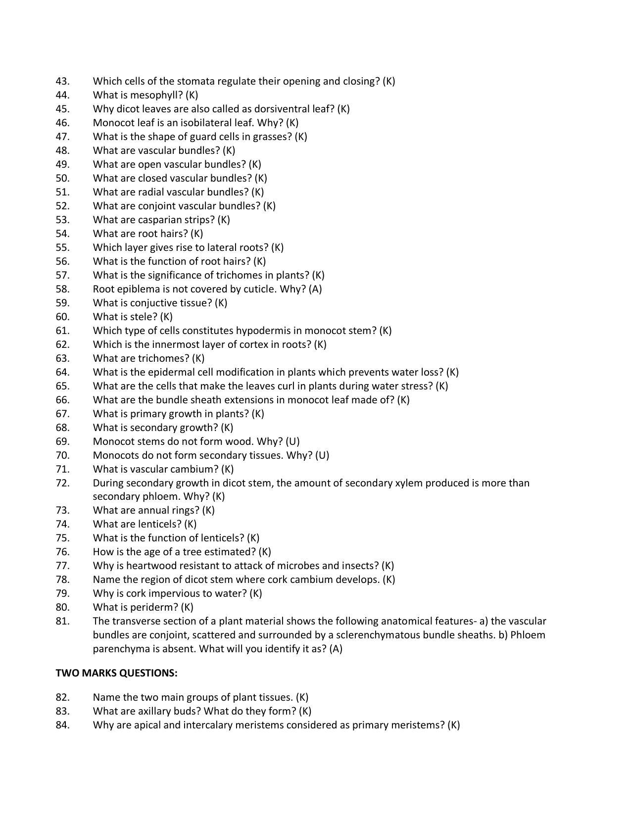 Karnataka 1st PUC Question Bank for Biology - Page 30