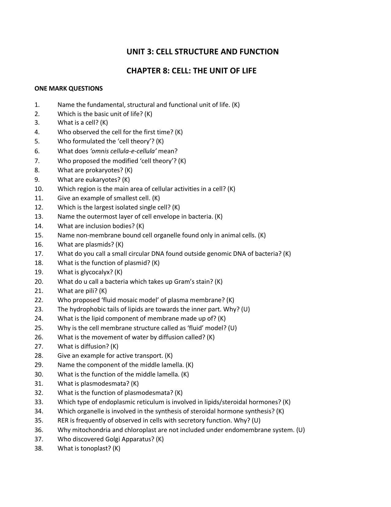 Karnataka 1st PUC Question Bank for Biology - Page 37