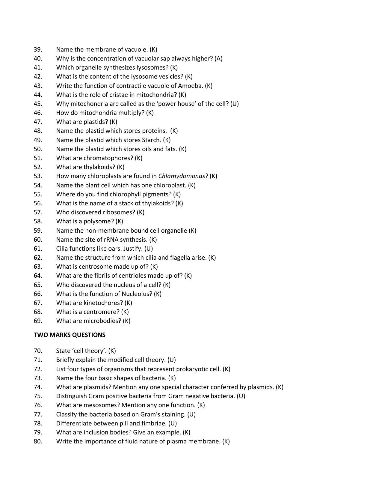 Karnataka 1st PUC Question Bank for Biology - Page 38