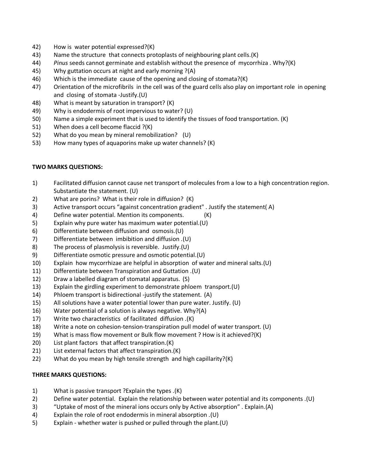 Karnataka 1st PUC Question Bank for Biology - Page 49