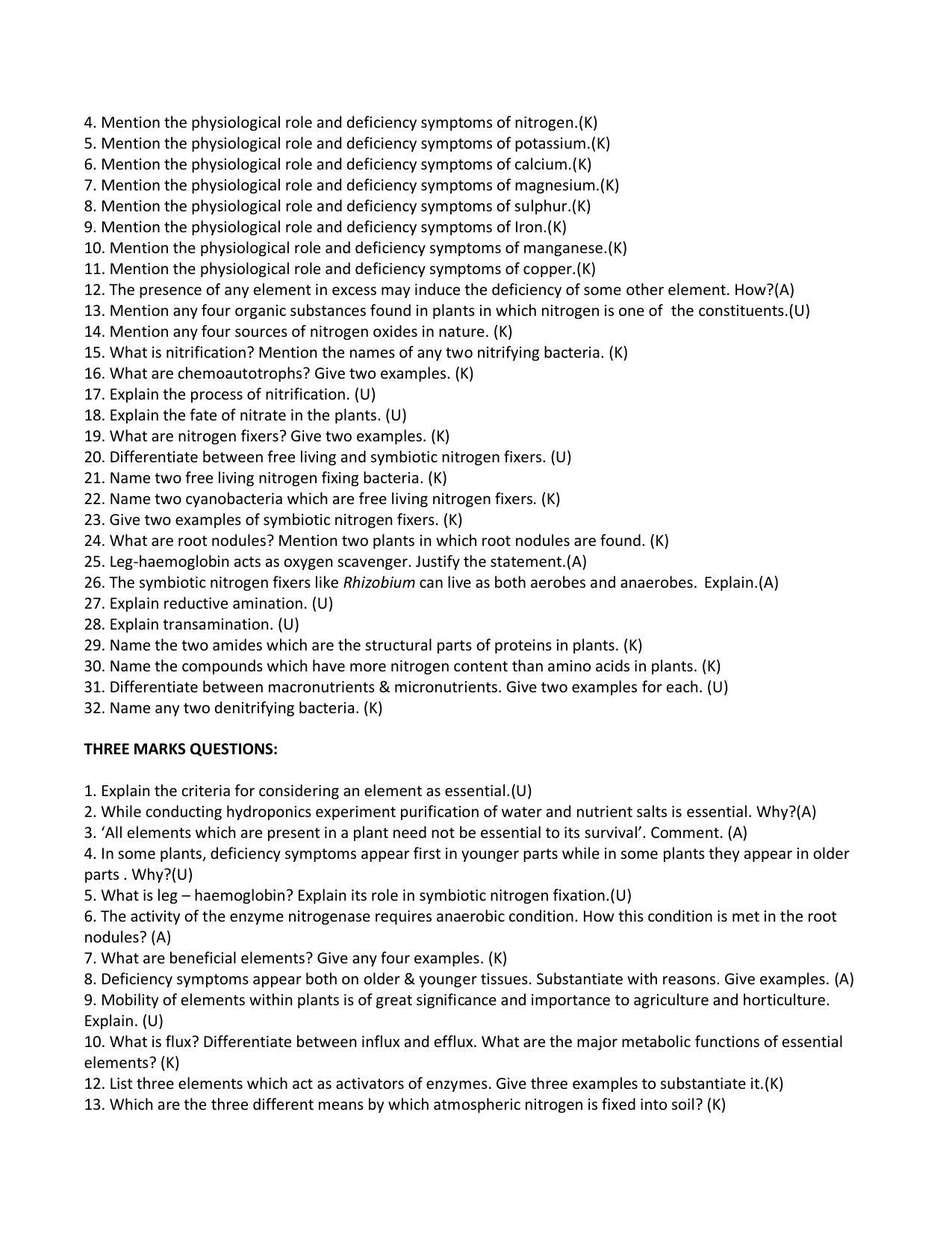 Karnataka 1st PUC Question Bank for Biology - Page 52