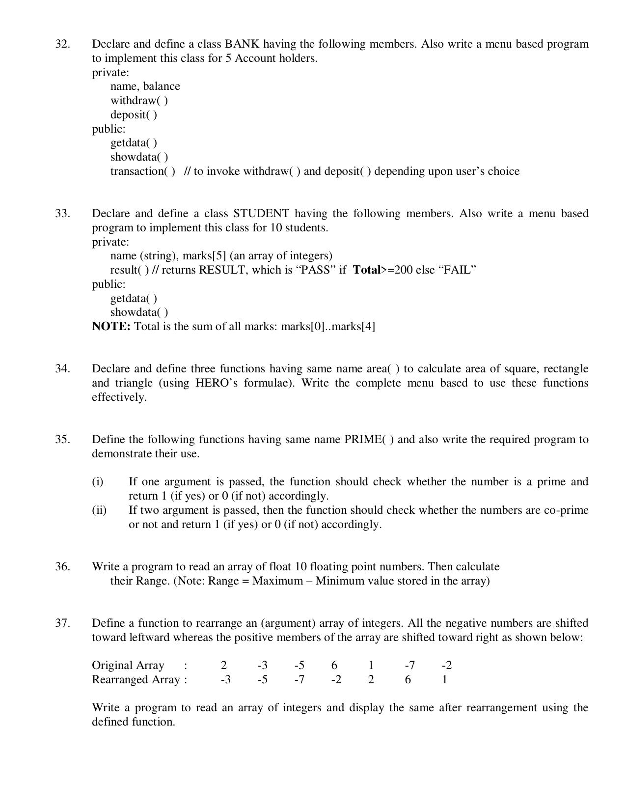CBSE Worksheets for Class 11 Computer Science List of C++ Programs Assignment - Page 5