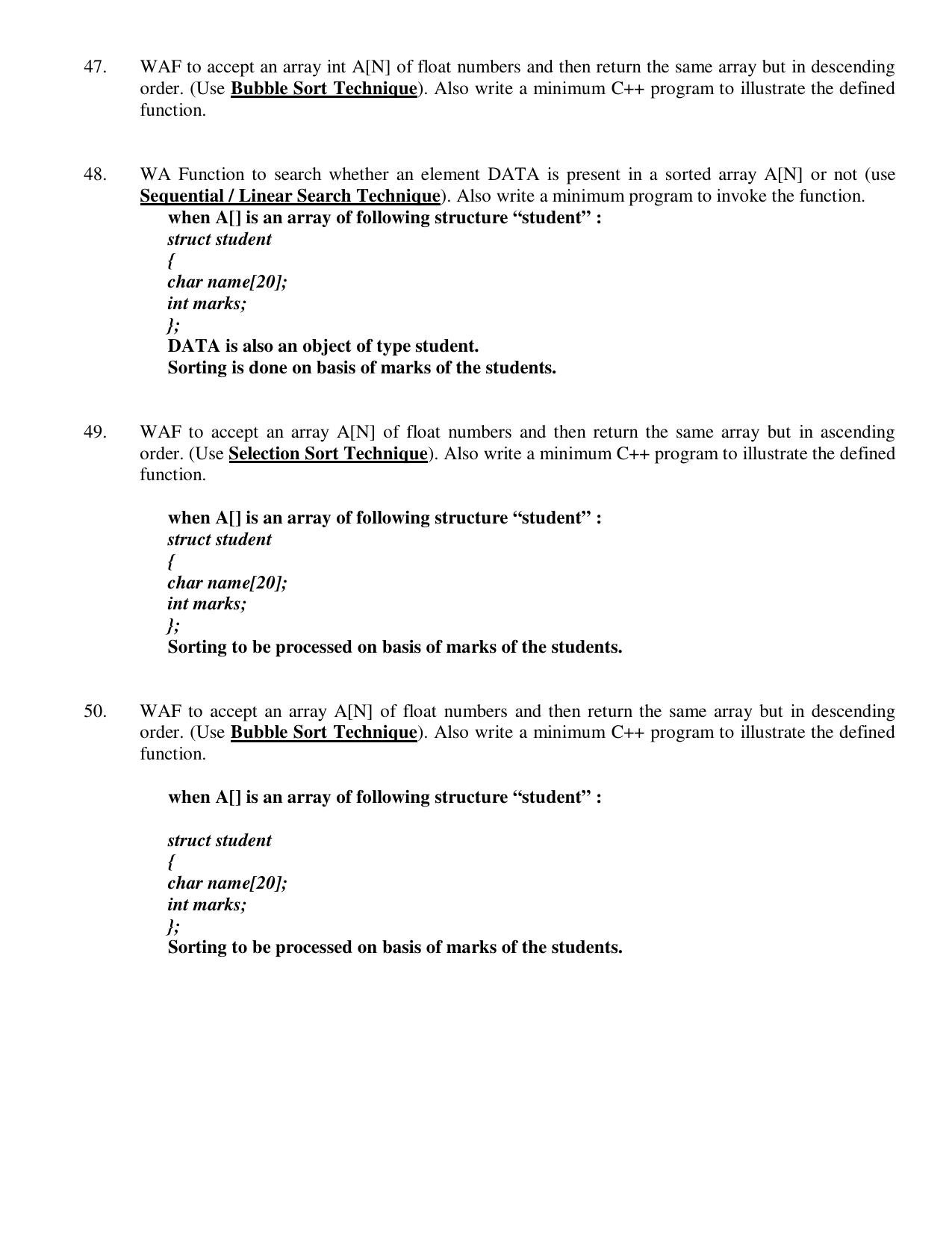 CBSE Worksheets for Class 11 Computer Science List of C++ Programs Assignment - Page 7