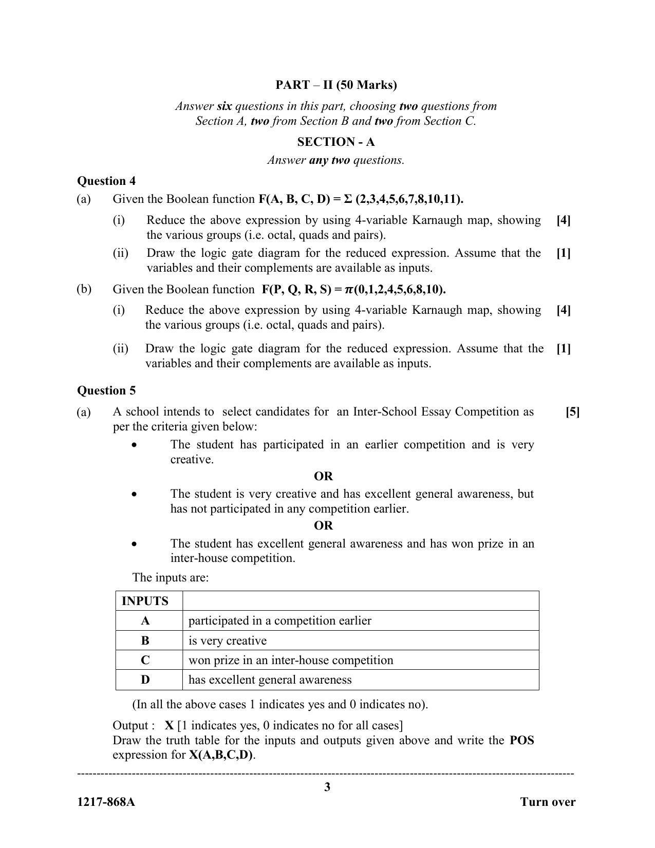 Isc Class 12 2017 Computer Science Paper 1 Theory Question Paper Indcareer Docs