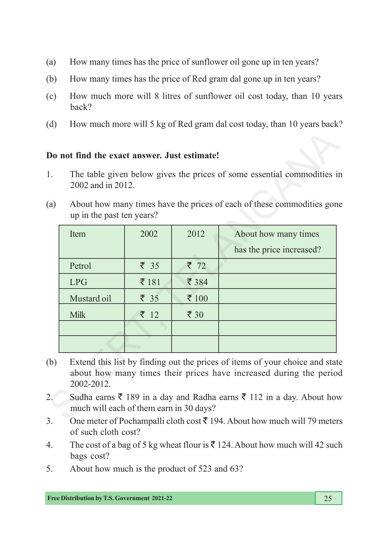 TS SCERT Class 5 Maths (English Medium) Text Book - Page 33