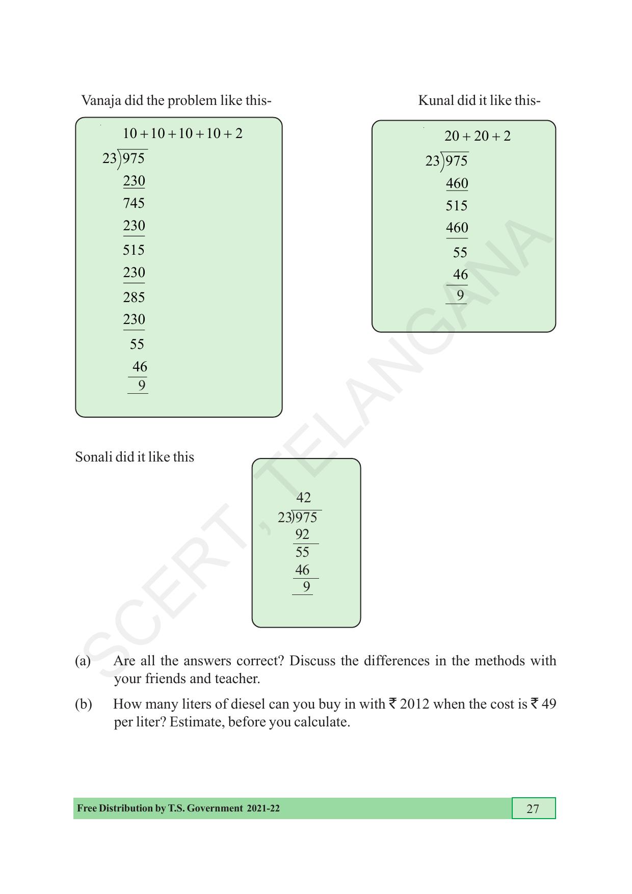 TS SCERT Class 5 Maths (English Medium) Text Book - Page 35