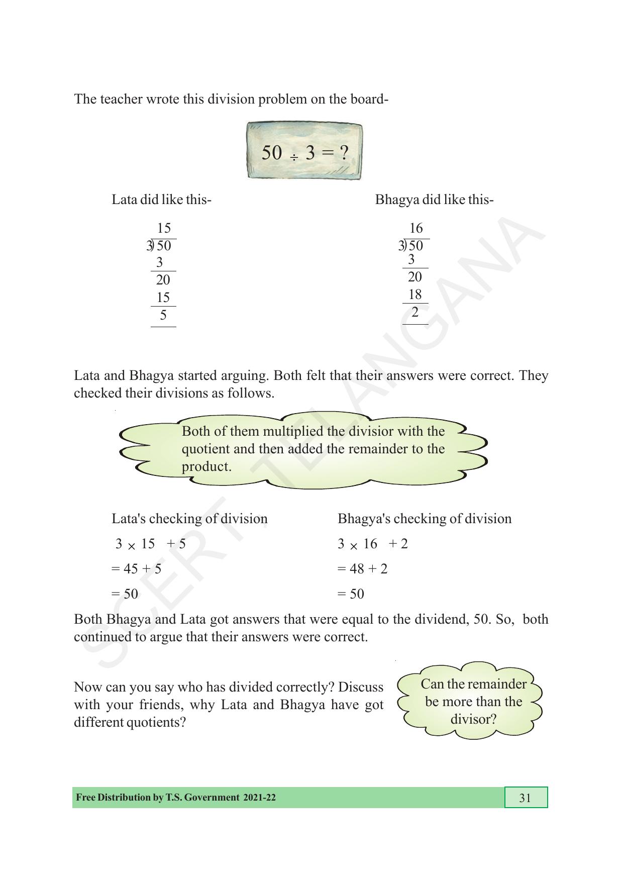TS SCERT Class 5 Maths (English Medium) Text Book - Page 39
