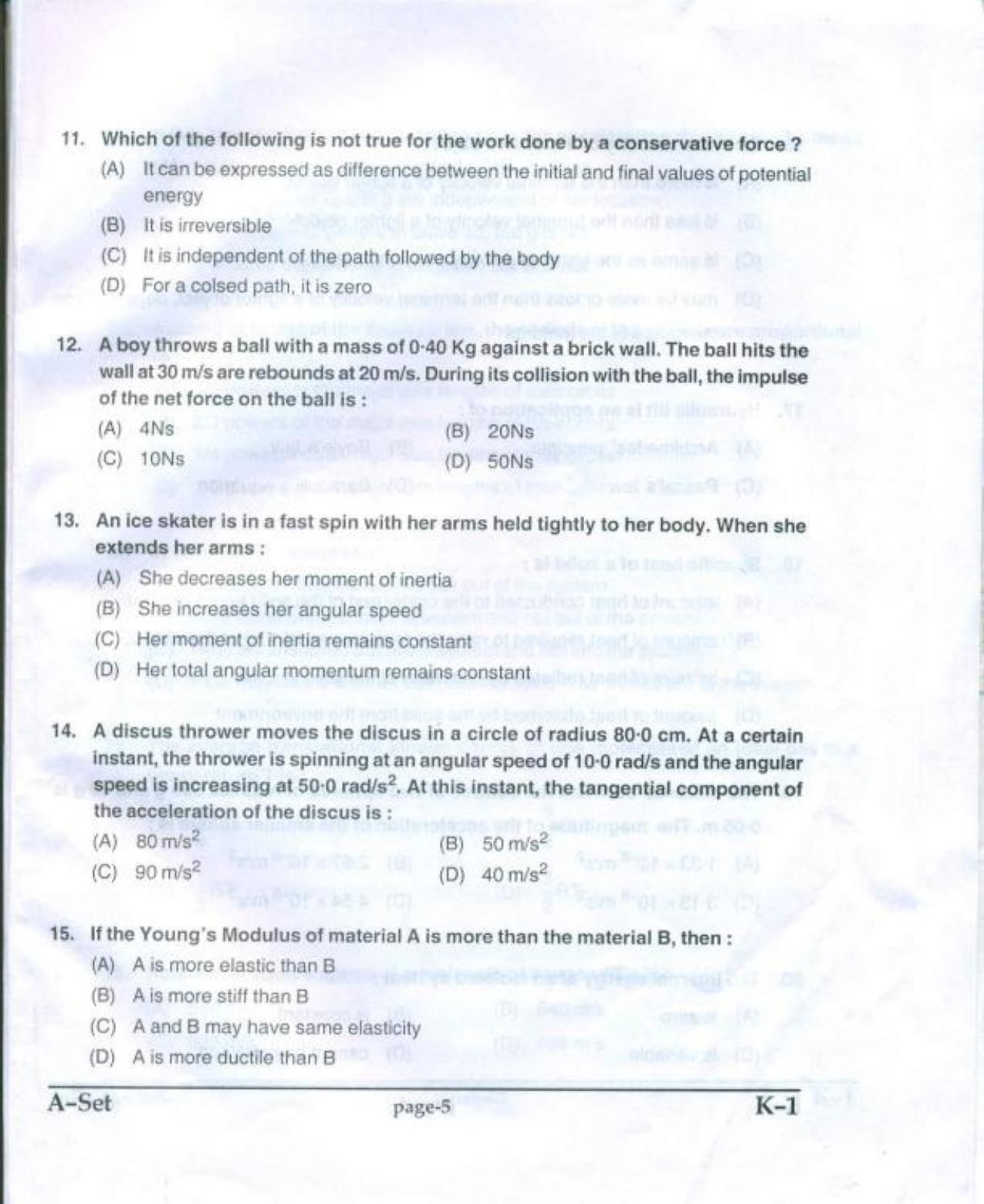 PUCET UG 2017 Physics Question Paper - Page 4
