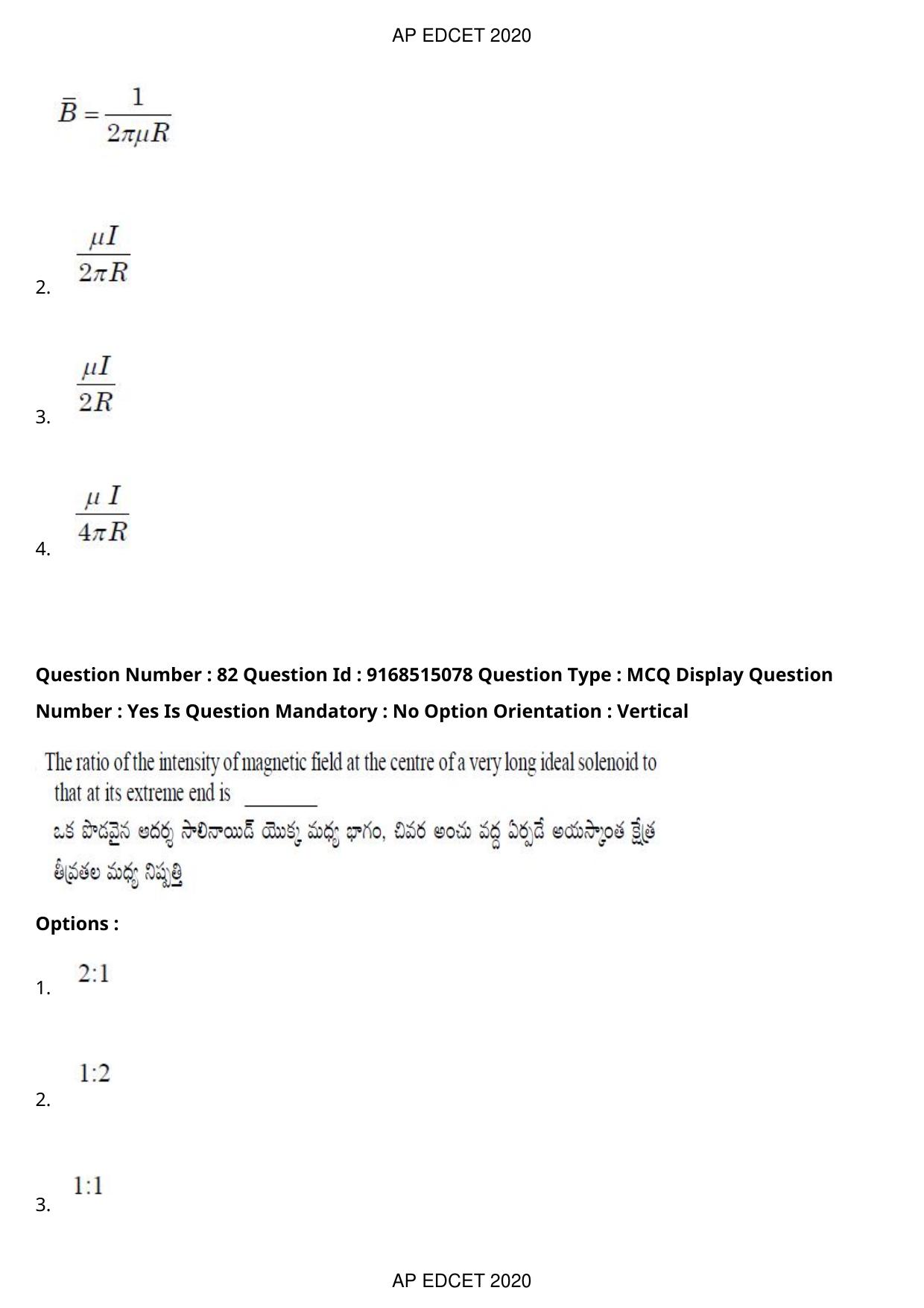 AP EDCET 2020 Physical Science Question Paper - Page 60