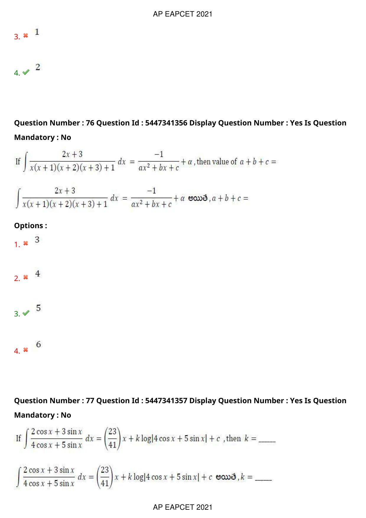 AP EAPCET 2021 - August 25,2021 Shift 1 - Master Engineering Question Paper With Preliminary Keys - Page 48