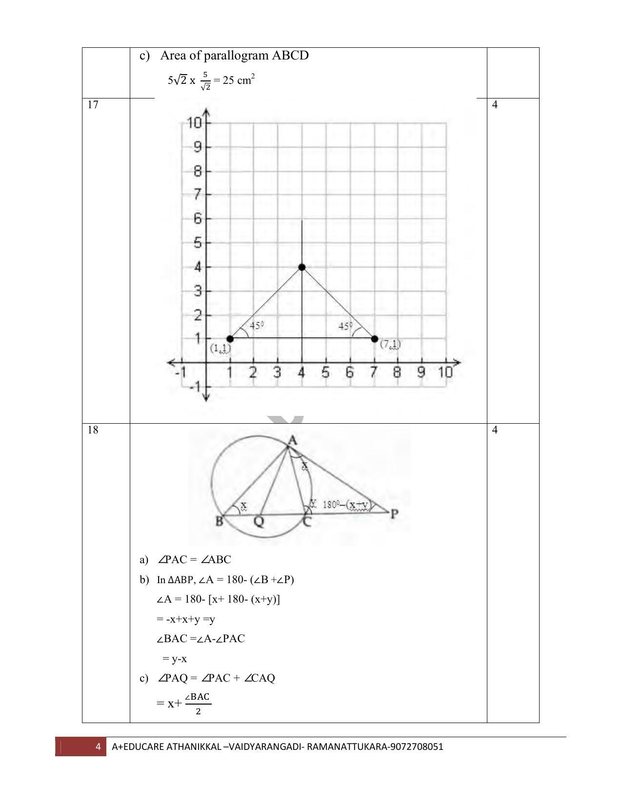 Kerala SSLC 2019 Maths  Answer Key.(EM) - Page 4