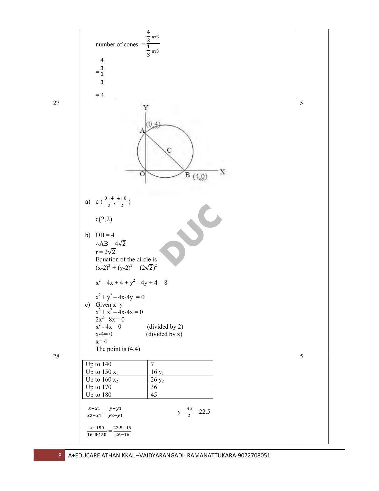 Kerala SSLC 2019 Maths  Answer Key.(EM) - Page 8