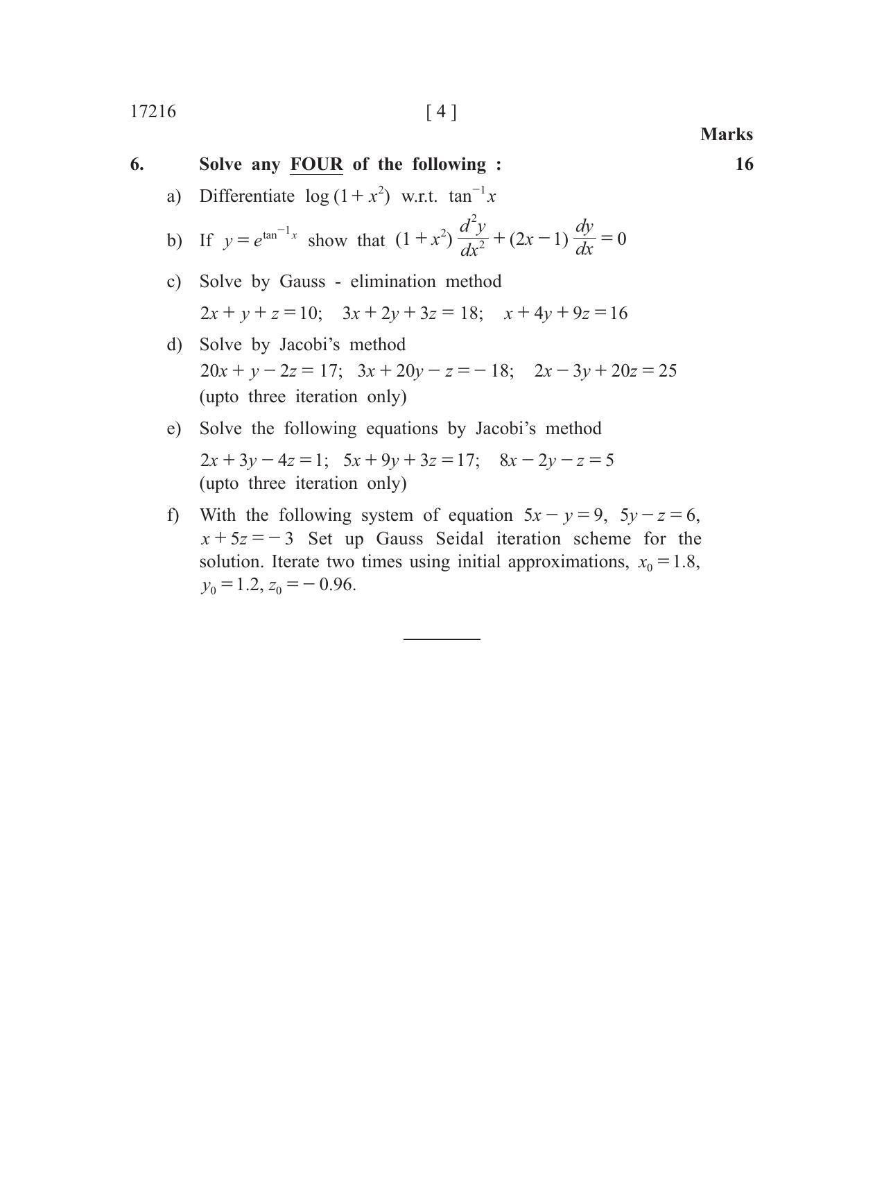 MSBTE Winter Question Paper 2019 - Engineering Mathematics - Page 4