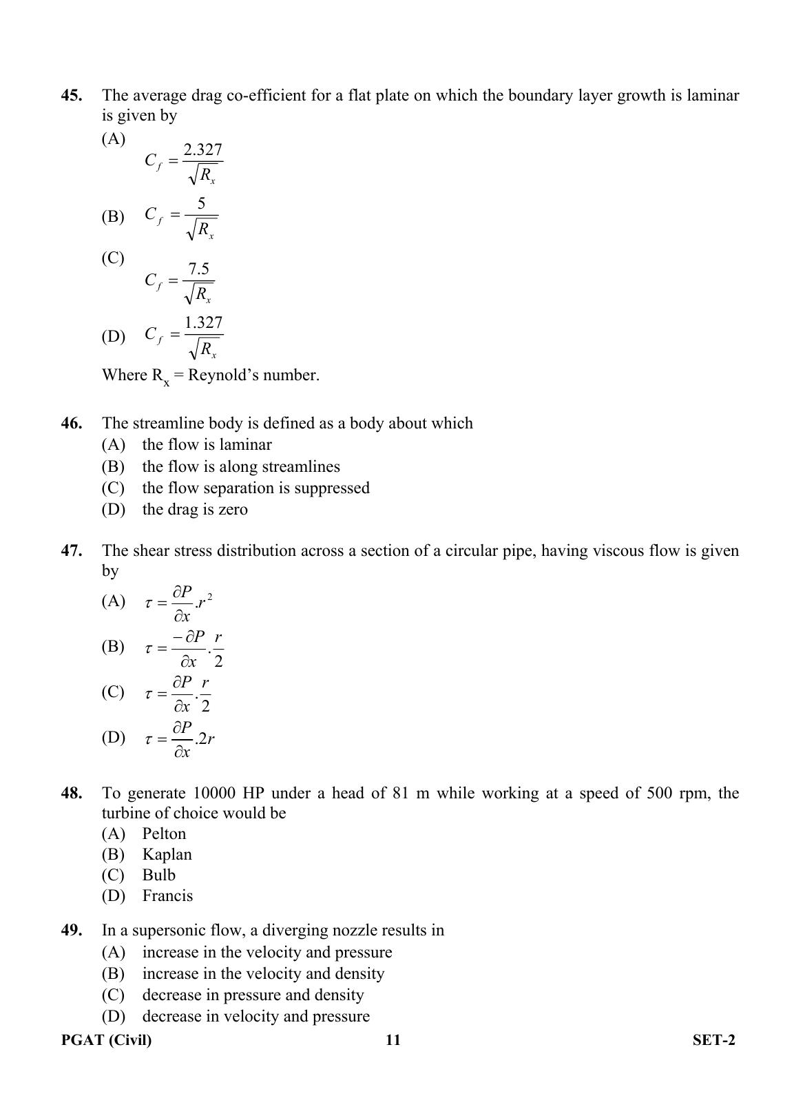 OJEE PGAT 2013 Civil Set 2 Question Paper - IndCareer Docs