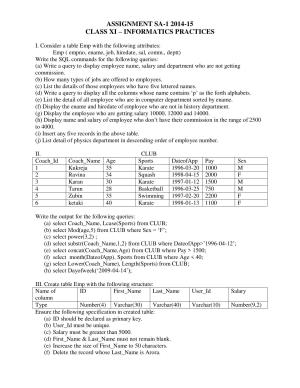 CBSE Worksheets for Class 11 Information Practices Assignment 3