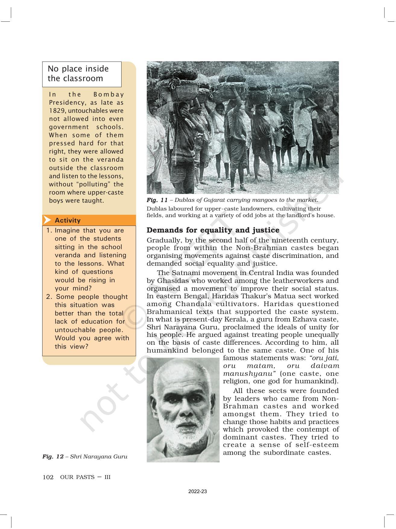 NCERT Book For Class 8 History Chapter 9 Women, Caste