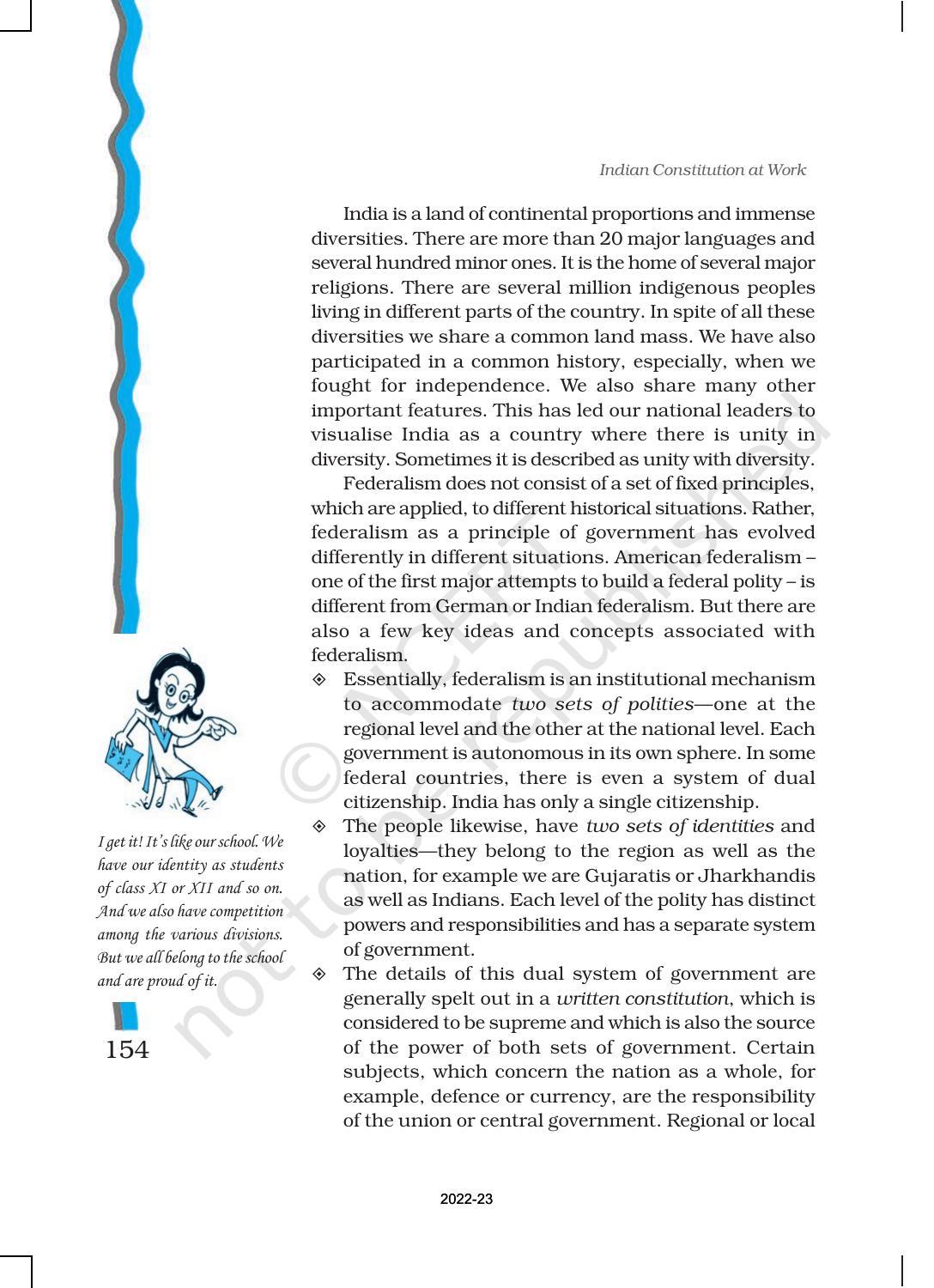 NCERT Book for Class 11 Political Science (Indian Constitution at Work) Chapter 7 Federalism - Page 5