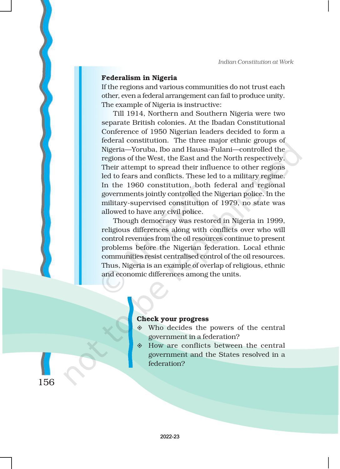 NCERT Book for Class 11 Political Science (Indian Constitution at Work) Chapter 7 Federalism - Page 7