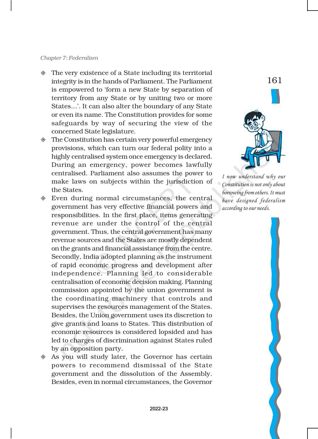 NCERT Book for Class 11 Political Science (Indian Constitution at Work) Chapter 7 Federalism - Page 12