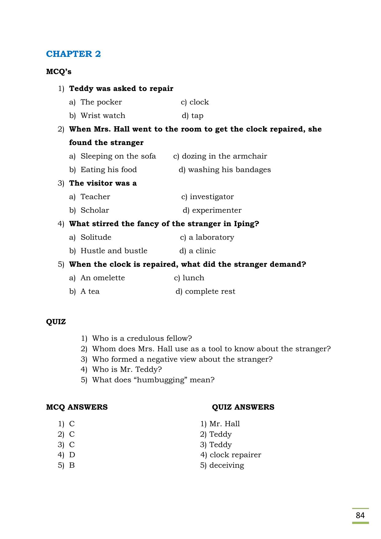 CBSE Worksheets for Class 11 English Invisible Man questions answers - Page 2