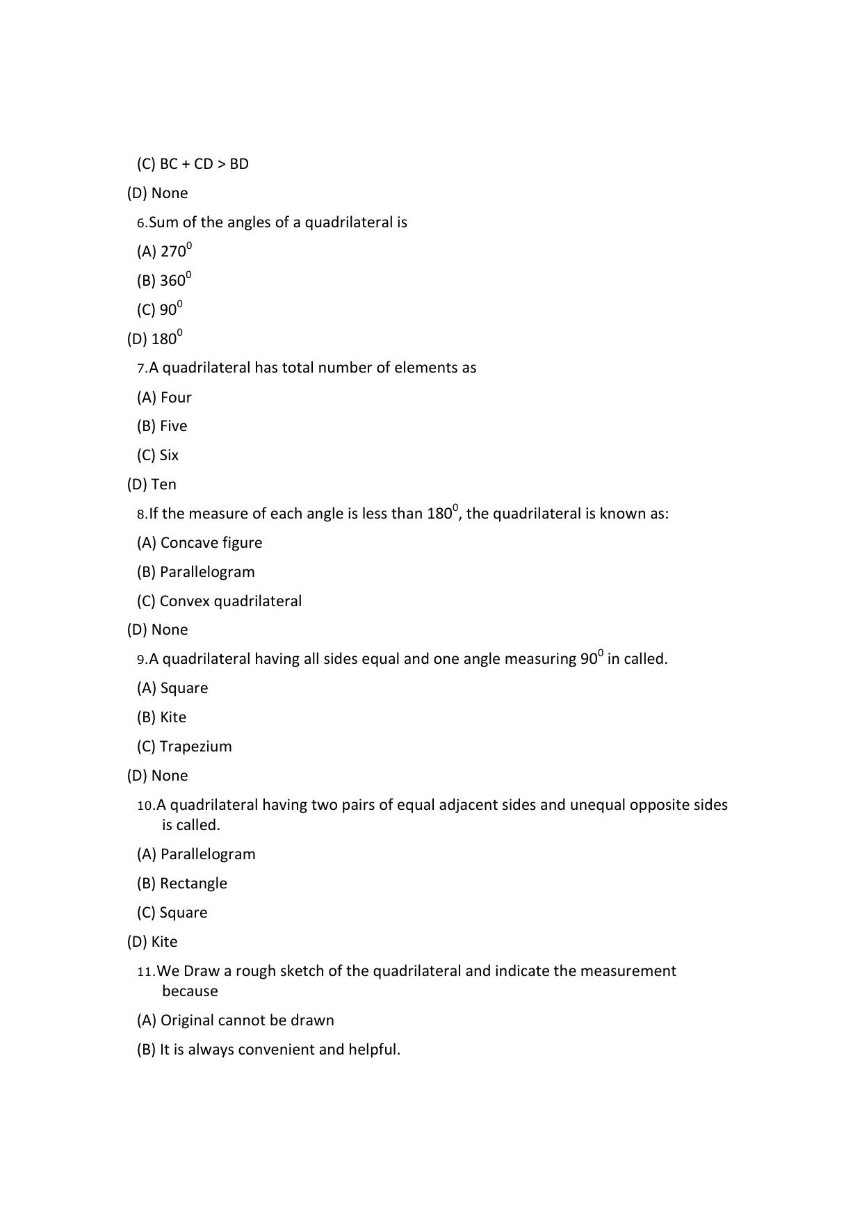 CBSE Worksheets for Class 8 Mathematics Practical Geometry Assignment 5 - Page 2