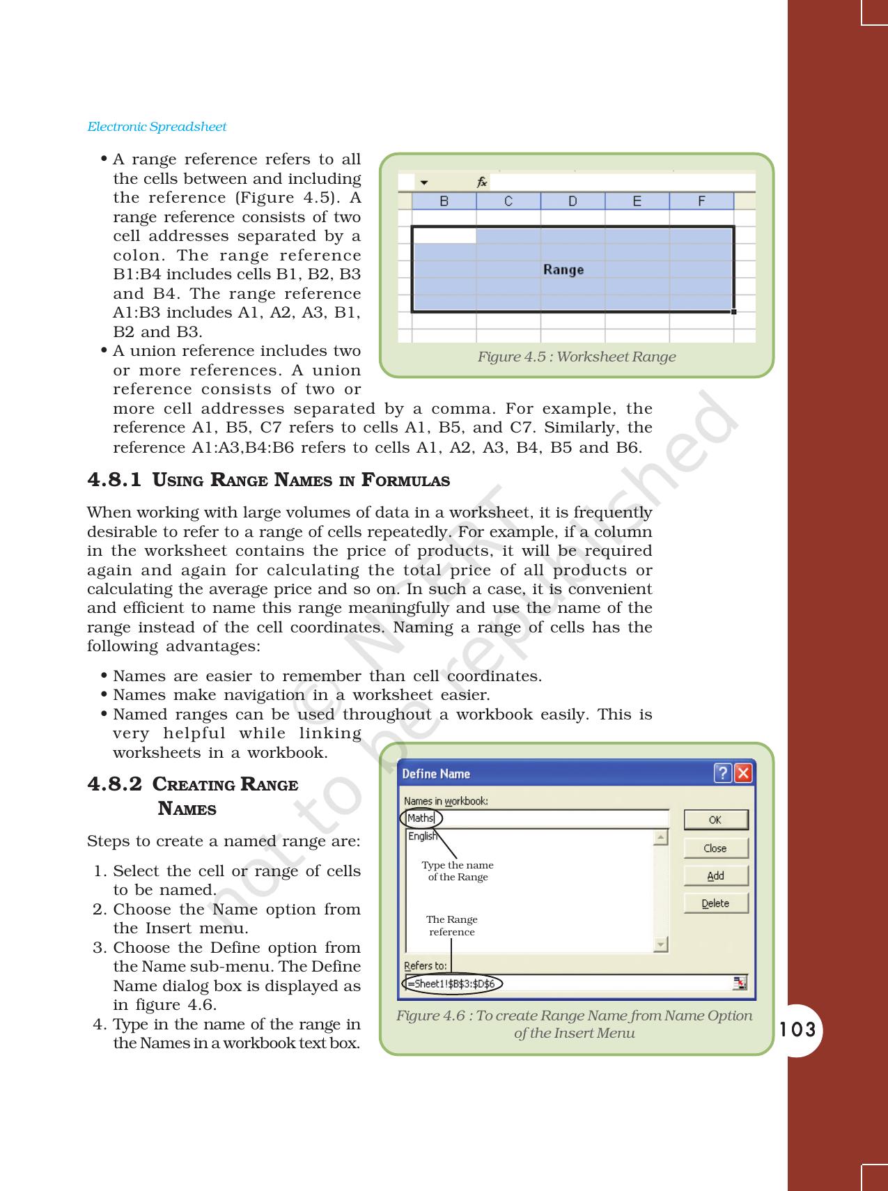 NCERT Book for Class 11 Computers Chapter 4 Electronic Spreadsheet - Page 8