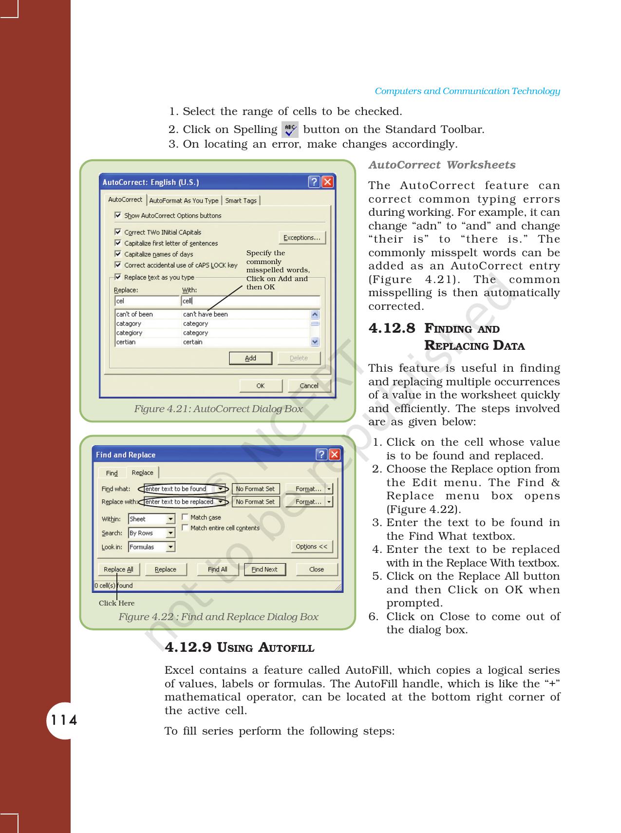 NCERT Book for Class 11 Computers Chapter 4 Electronic Spreadsheet - Page 19