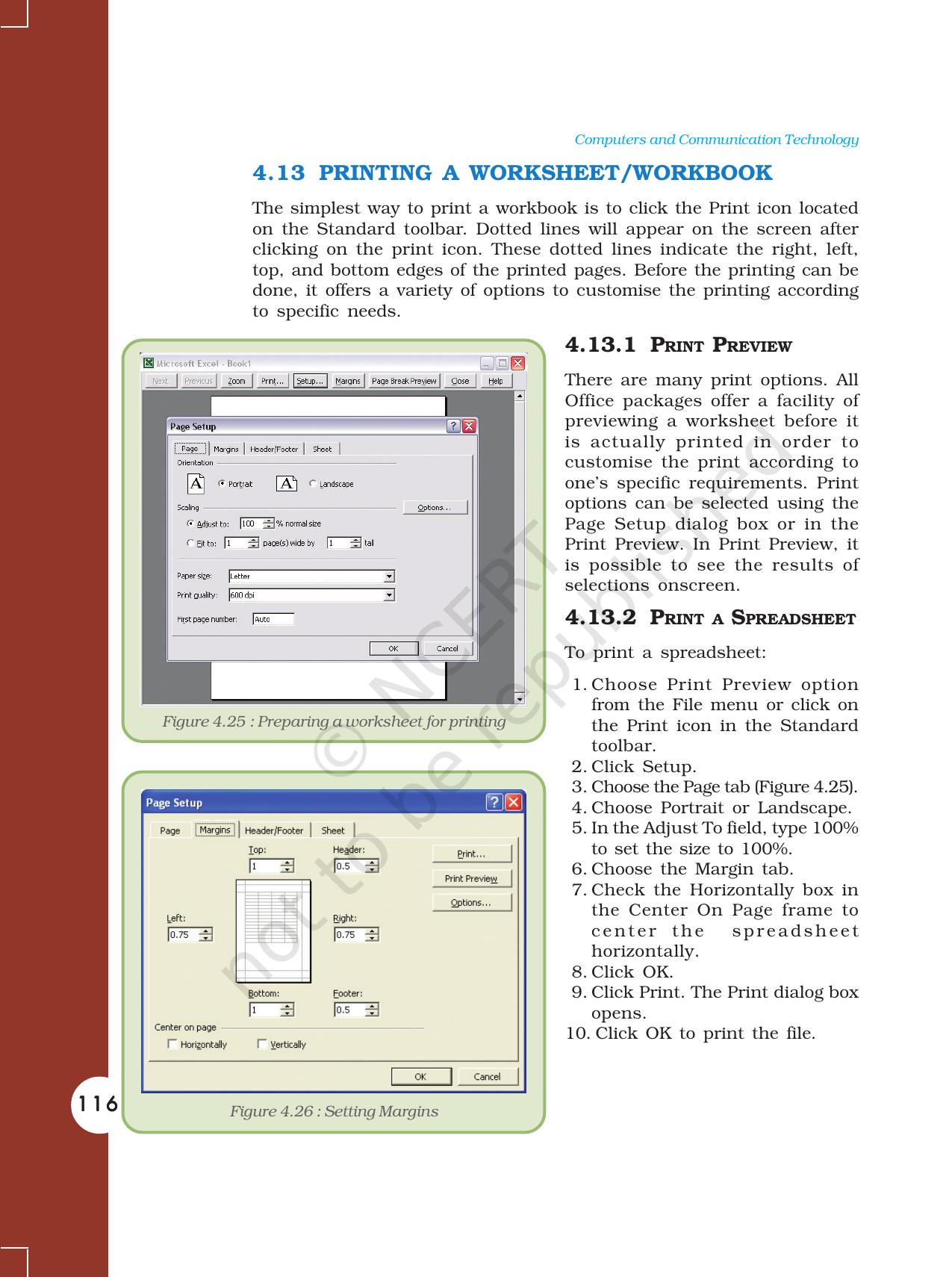NCERT Book for Class 11 Computers Chapter 4 Electronic Spreadsheet - Page 21
