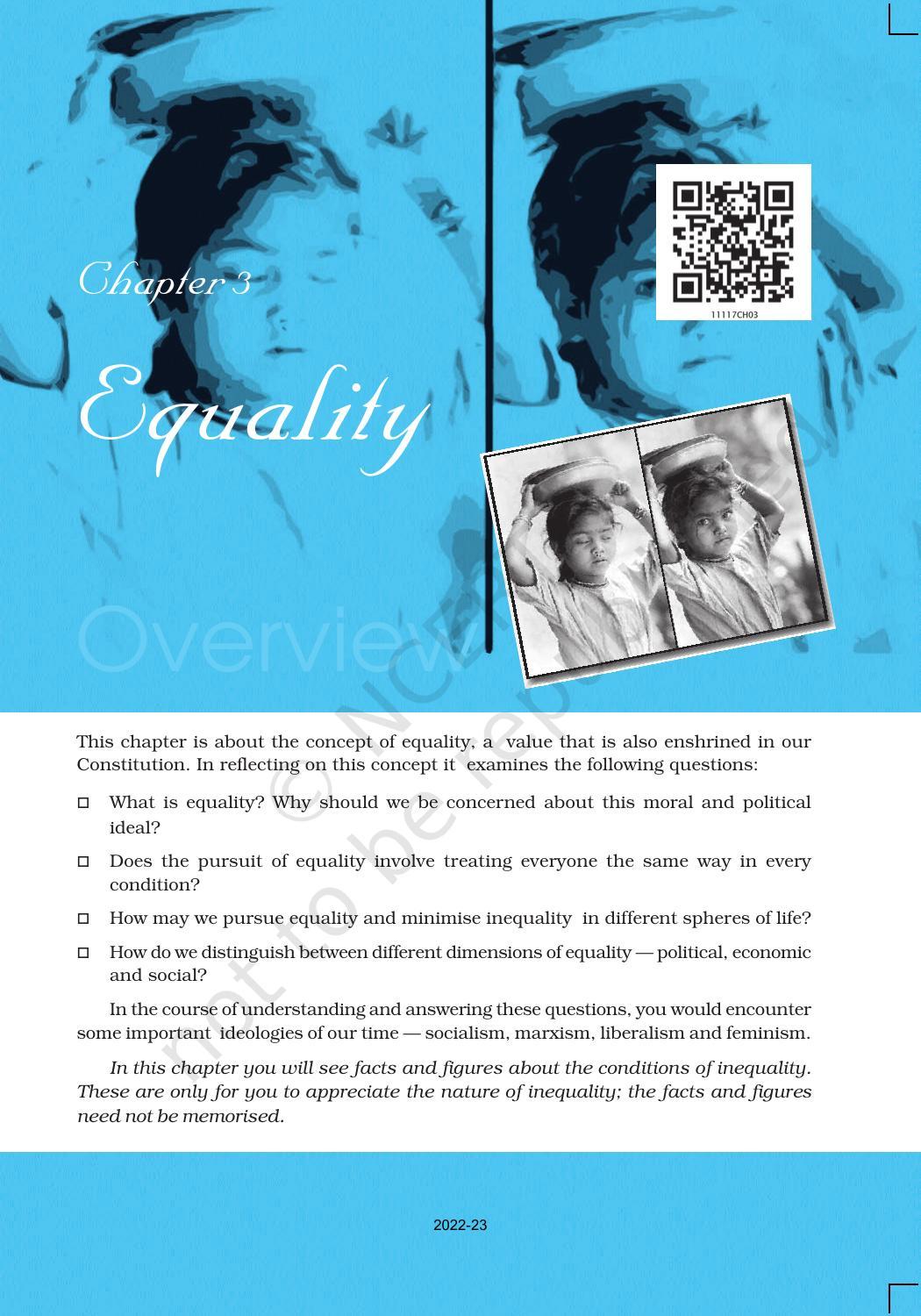 NCERT Book for Class 11 Political Science (Political Theory) Chapter 3 Equality - Page 1