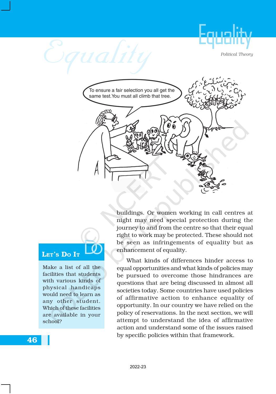 NCERT Book for Class 11 Political Science (Political Theory) Chapter 3 Equality - Page 16