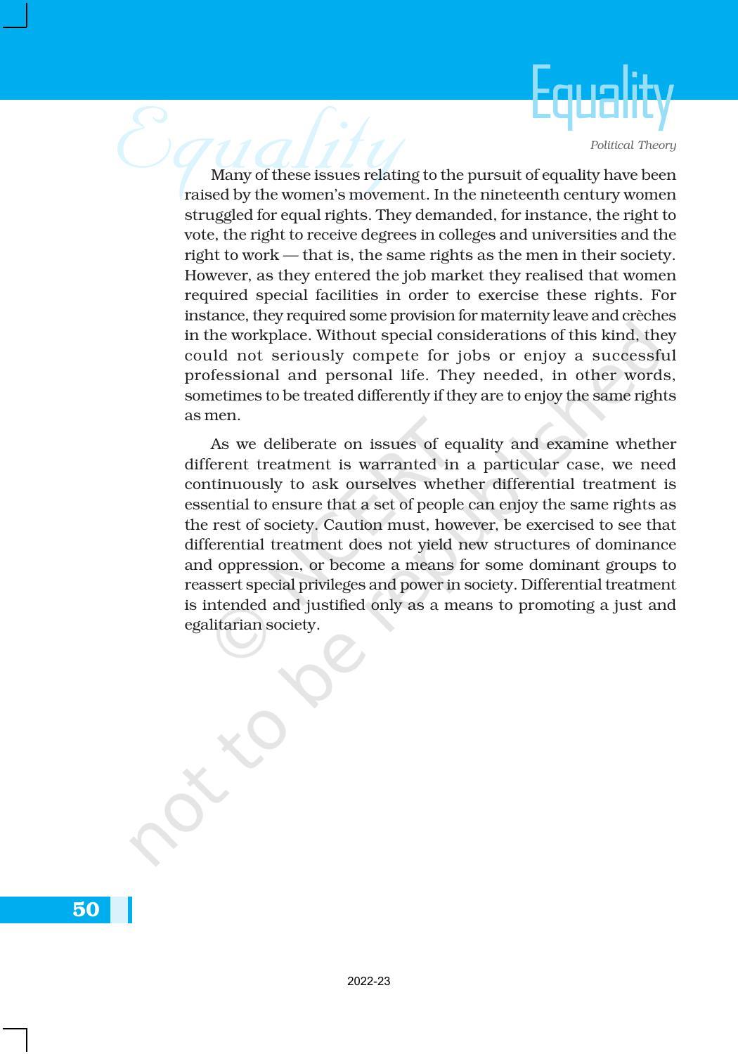 NCERT Book for Class 11 Political Science (Political Theory) Chapter 3 Equality - Page 20