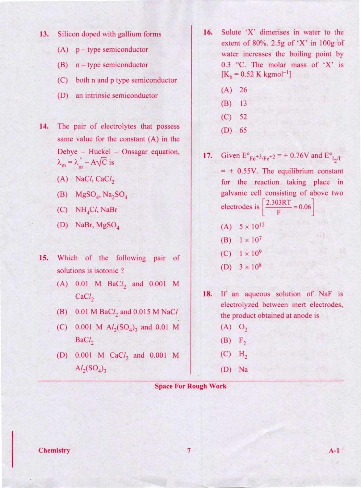 KCET Chemistry 2020 Question Papers - Page 7