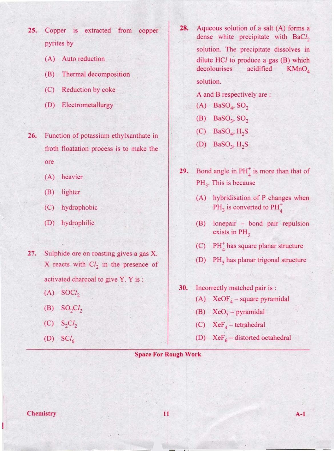 KCET Chemistry 2020 Question Papers - Page 11