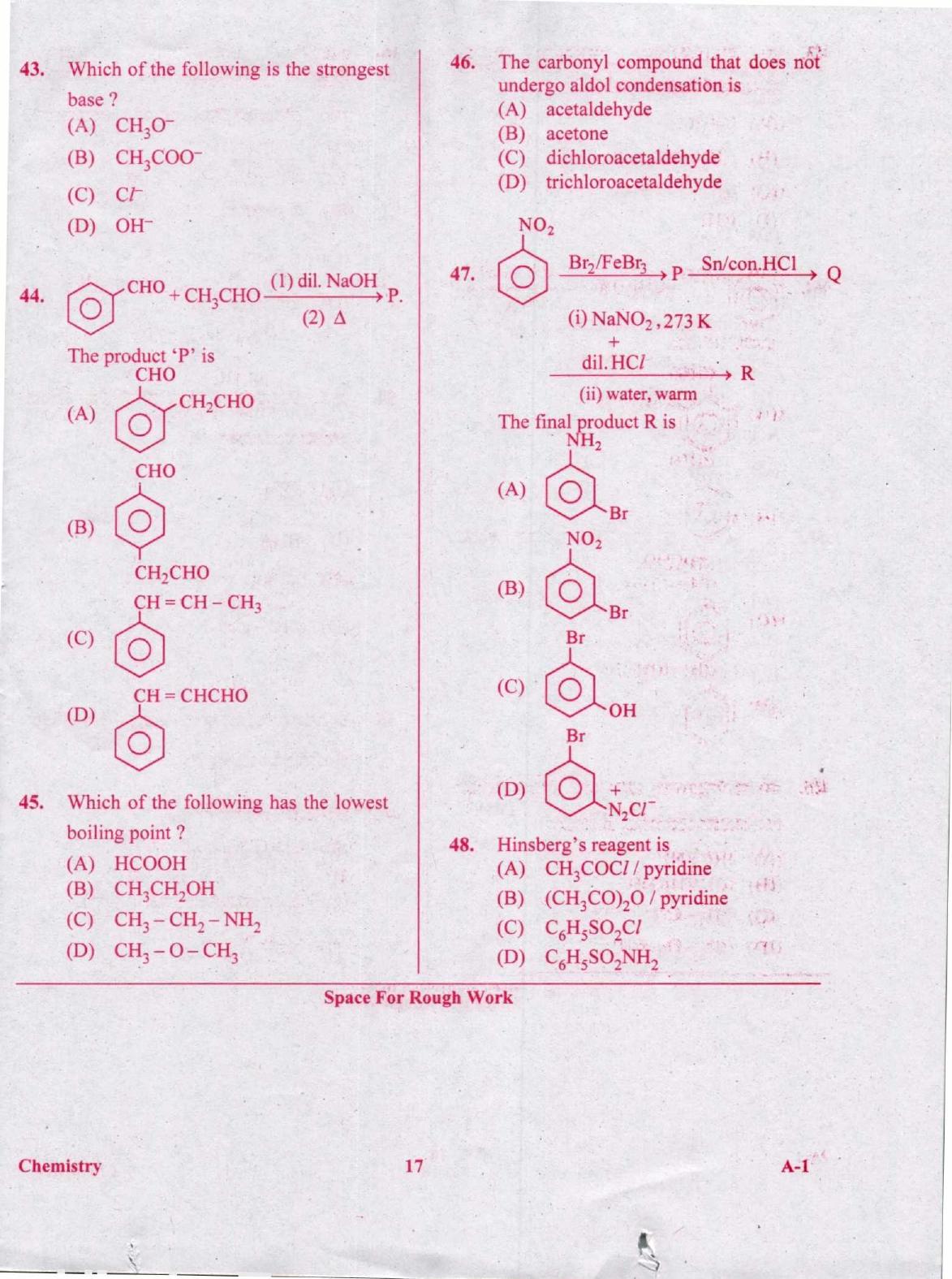 KCET Chemistry 2020 Question Papers - Page 17