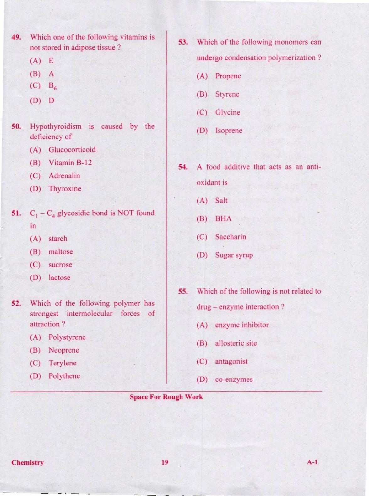 KCET Chemistry 2020 Question Papers - Page 19