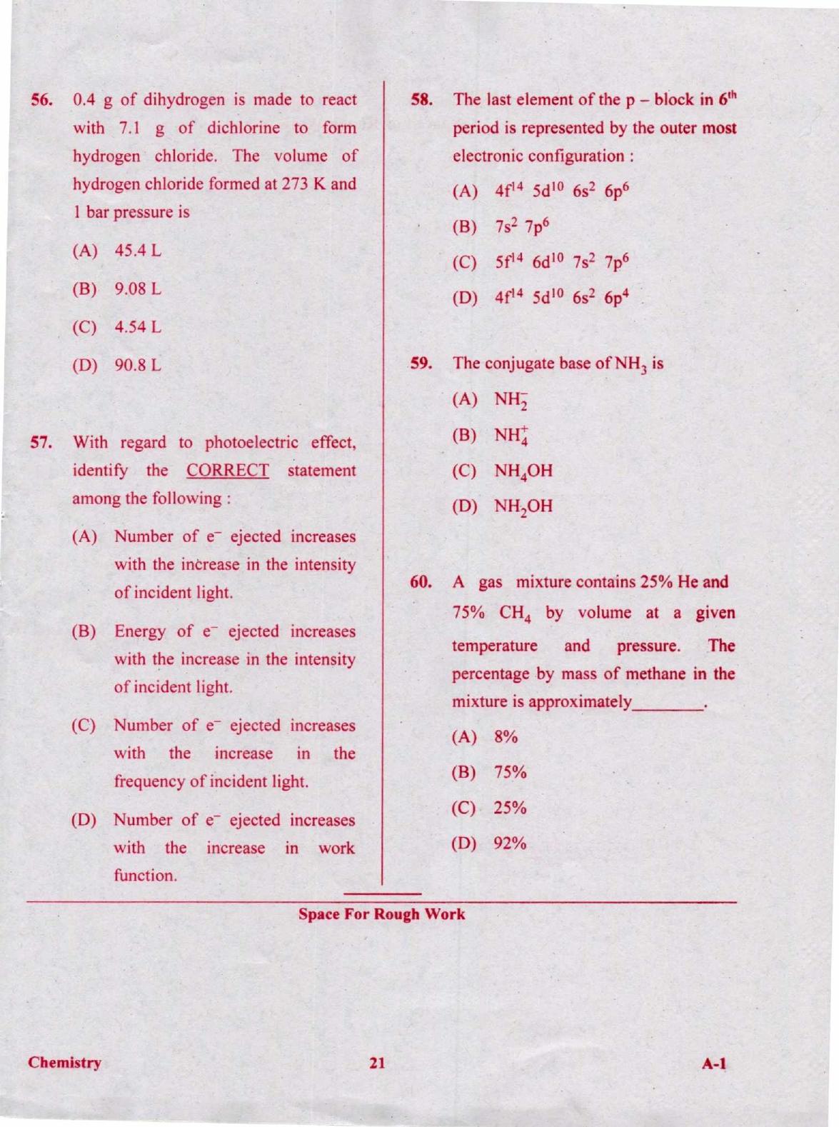 KCET Chemistry 2020 Question Papers - Page 21