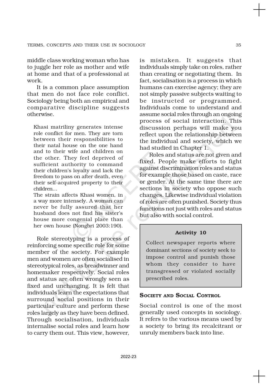NCERT Book for Class 11 Sociology (Part-I) Chapter 2 Terms, Concepts and Their Use in Sociology - Page 12