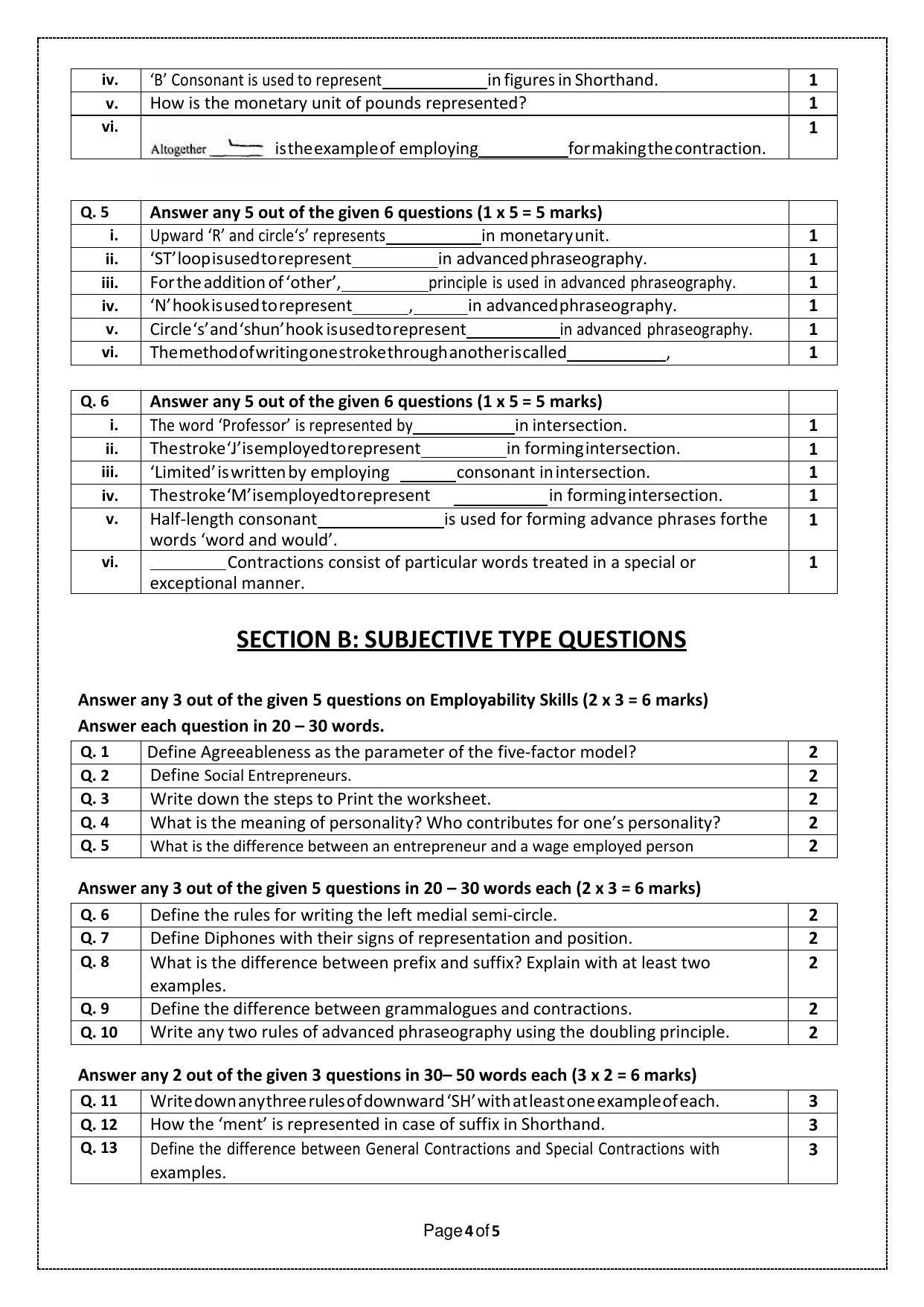 CBSE Class 12 Shorthand (English) (Skill Education) Sample Papers 2023 - Page 4