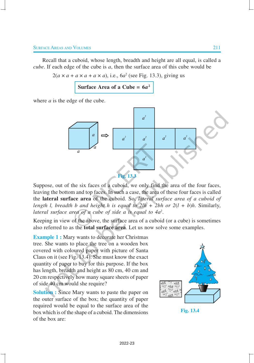 NCERT Book for Class 9 Maths Chapter 13 Surface Areas and Volumes - Page 4