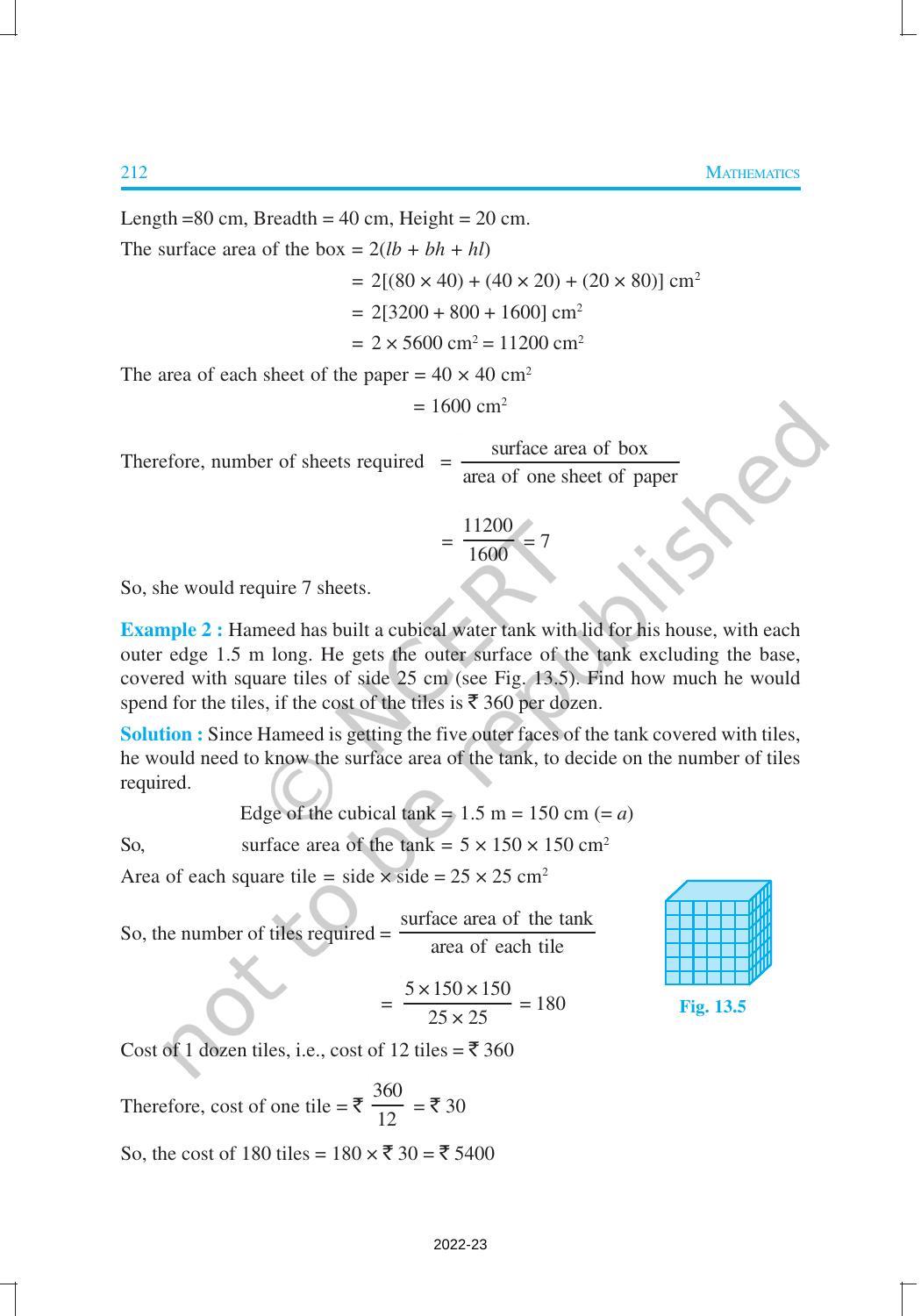 NCERT Book for Class 9 Maths Chapter 13 Surface Areas and Volumes - Page 5