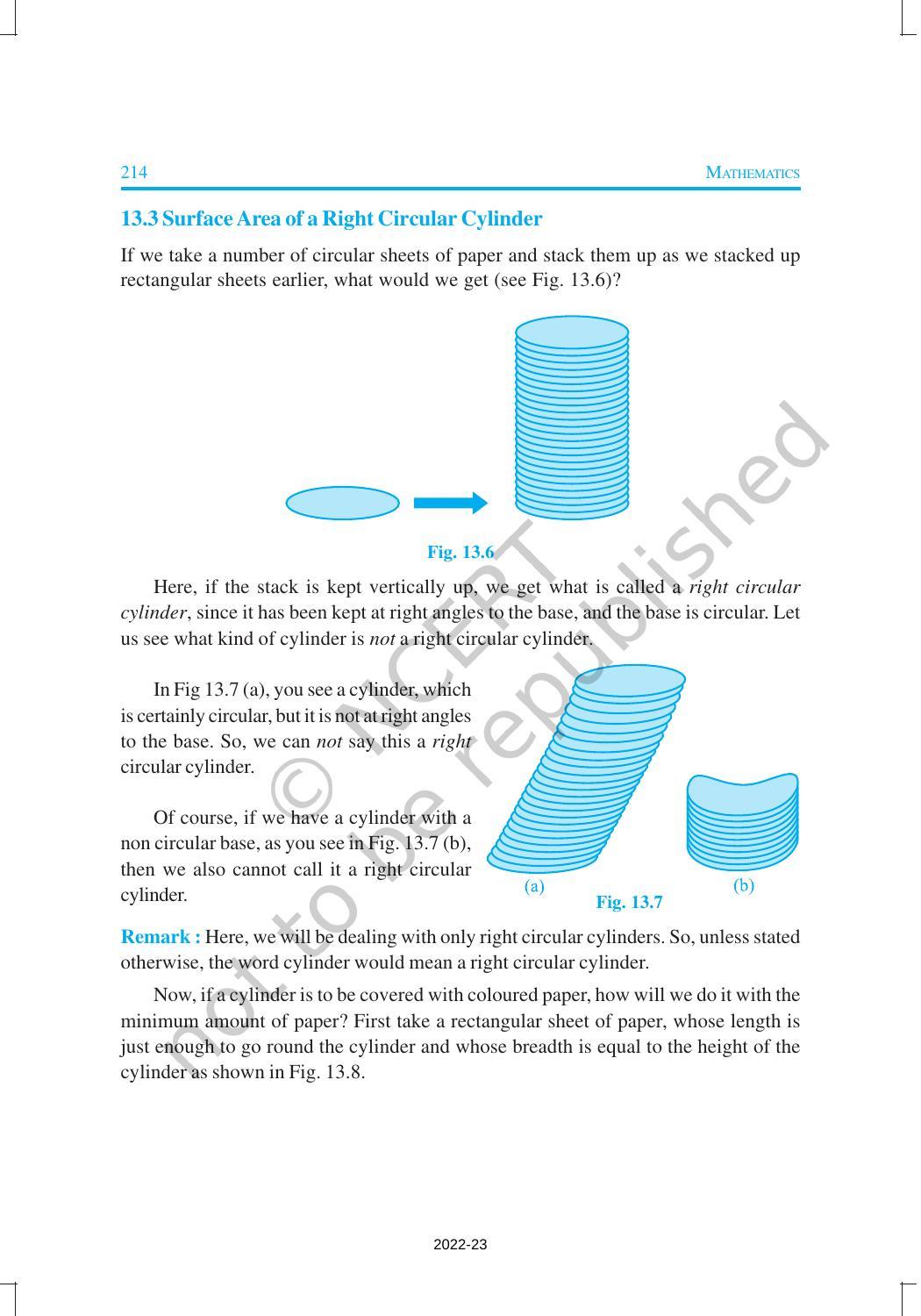 NCERT Book for Class 9 Maths Chapter 13 Surface Areas and Volumes - Page 7