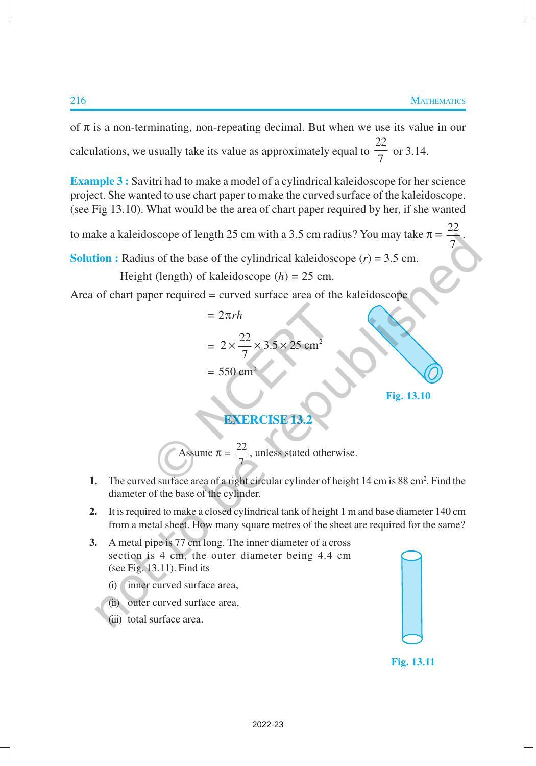NCERT Book for Class 9 Maths Chapter 13 Surface Areas and Volumes - Page 9