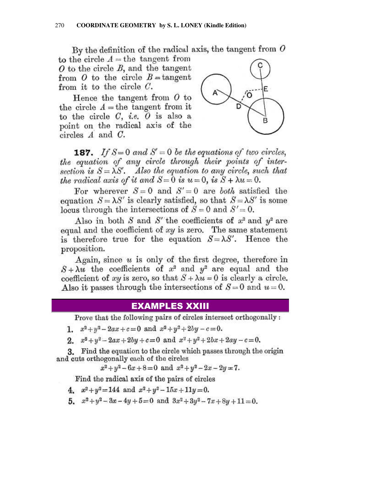 Chapter 9: Systems Of Circle - SL Loney Solutions: The Elements of Coordinate Geometry - Page 5