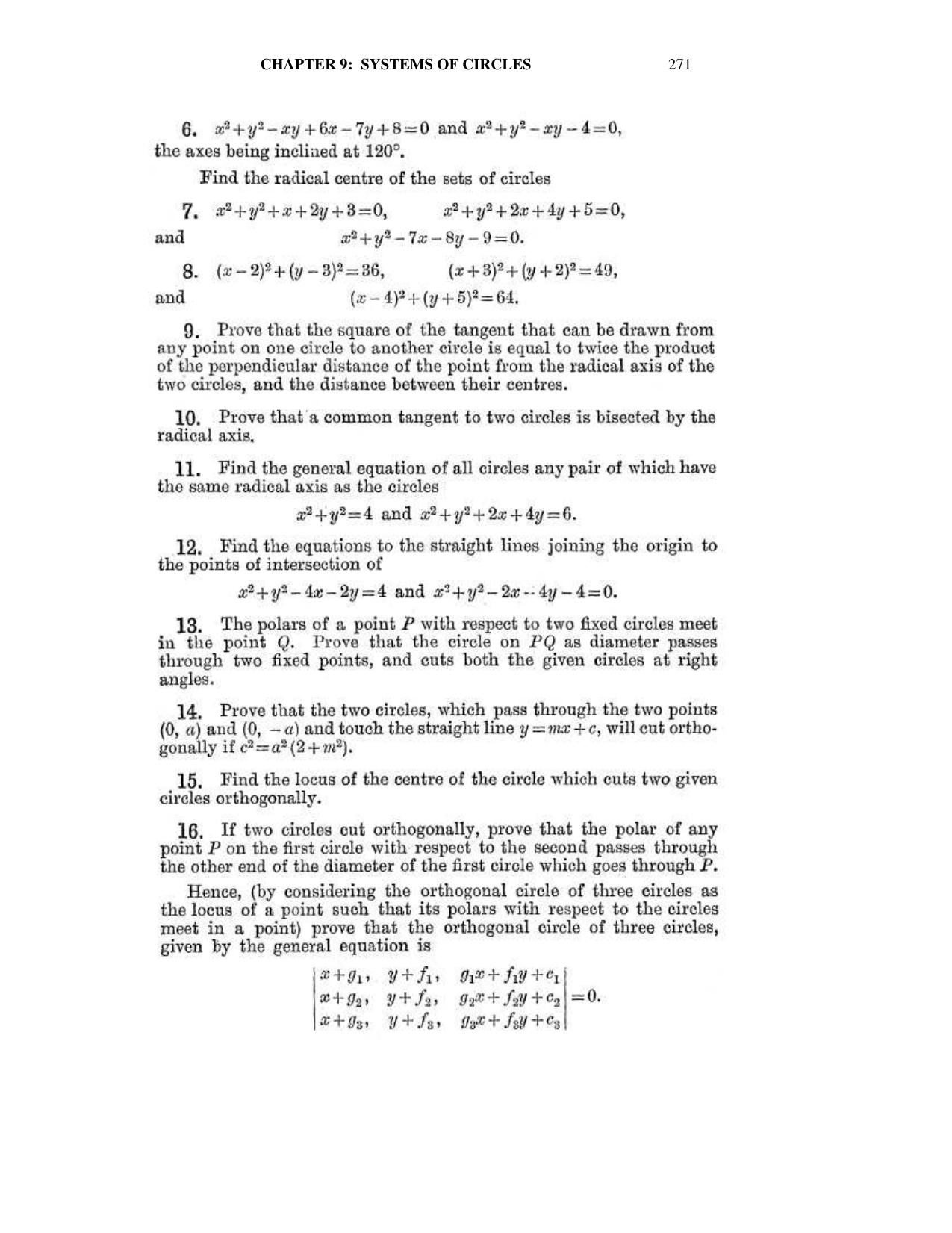 Chapter 9: Systems Of Circle - SL Loney Solutions: The Elements of Coordinate Geometry - Page 6