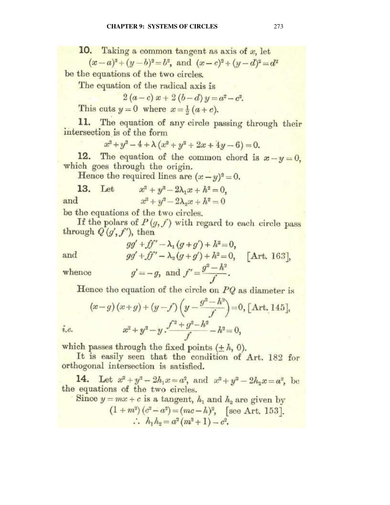 Chapter 9: Systems Of Circle - SL Loney Solutions: The Elements of Coordinate Geometry - Page 8