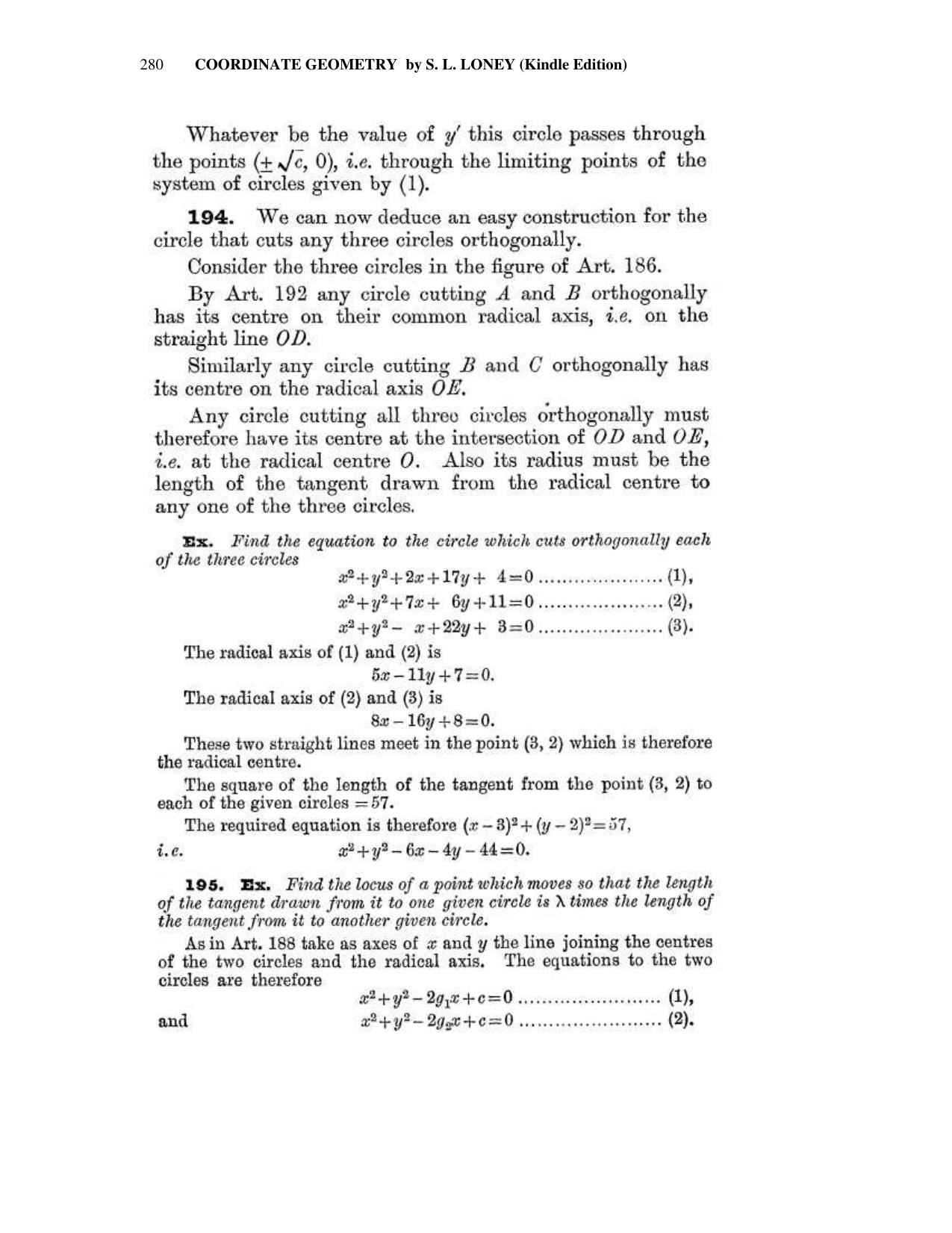 Chapter 9: Systems Of Circle - SL Loney Solutions: The Elements of Coordinate Geometry - Page 15