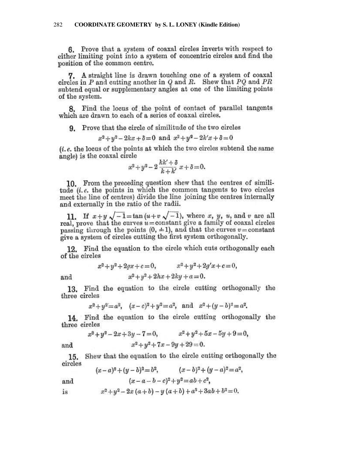 Chapter 9: Systems Of Circle - SL Loney Solutions: The Elements of Coordinate Geometry - Page 17